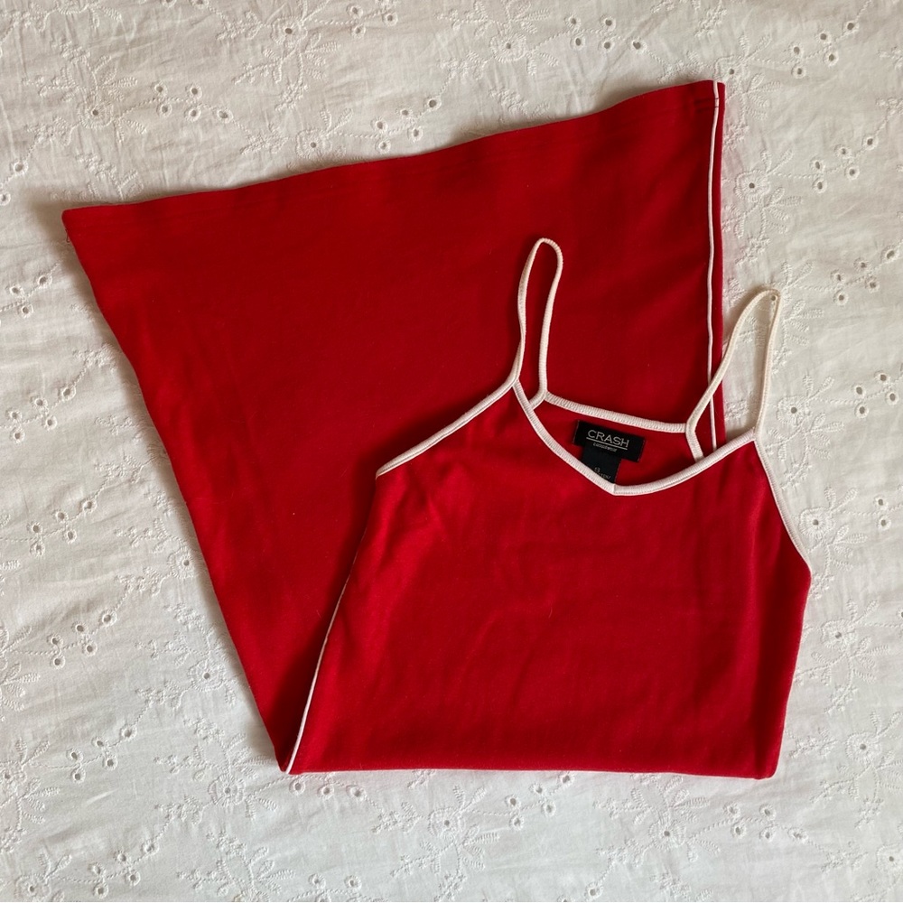 Red sporty mini dress